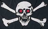 Large Red Eye Pirate Flag