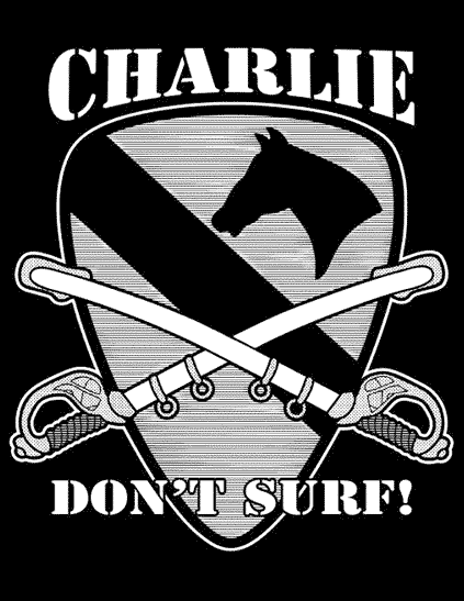 ST054 Charlie Don&rsquo;t Surf Sticker